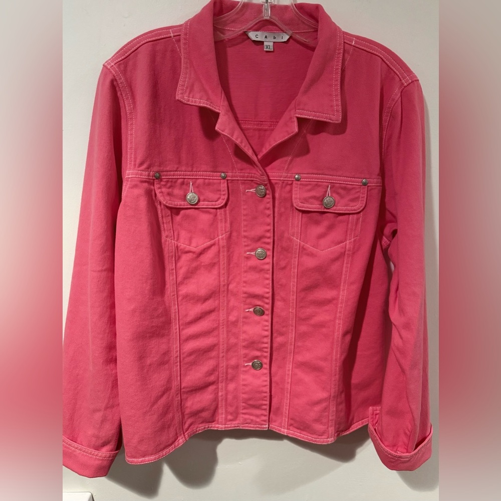 CAbi Pink Jean Jacket
